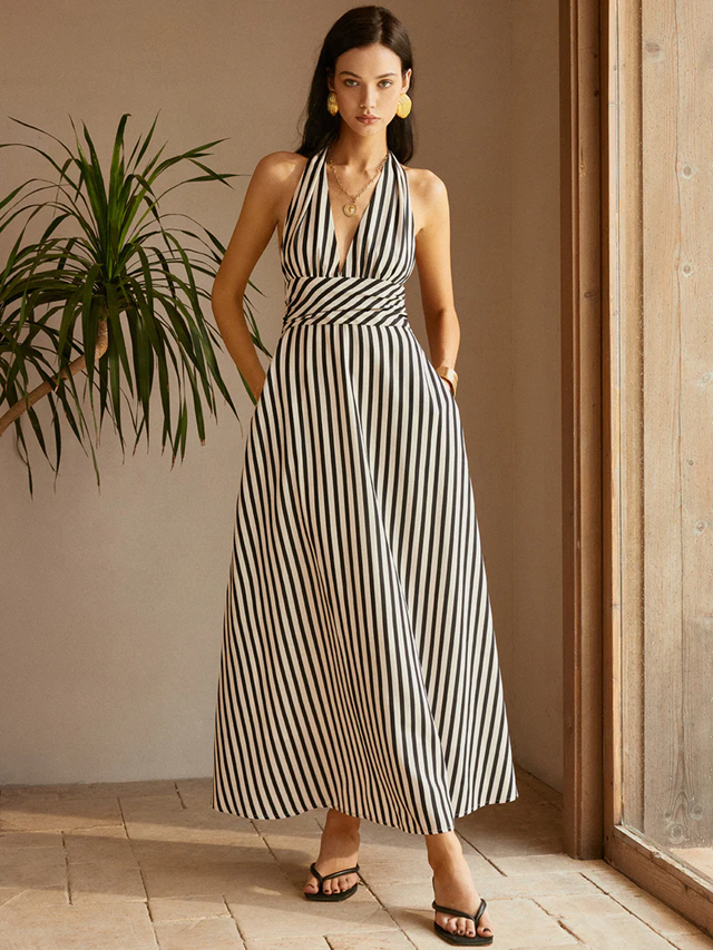 Lumière Horizon Striped Dress