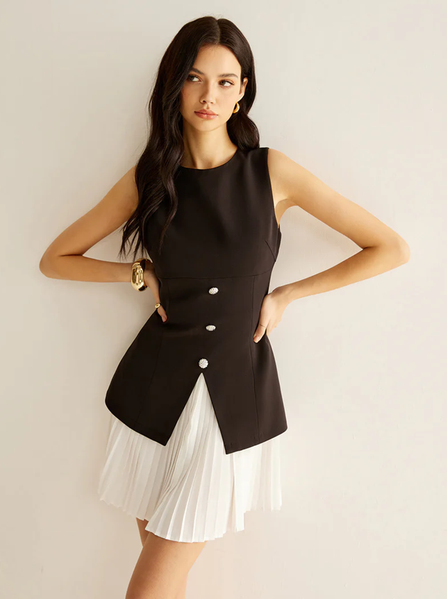 Lumière Cascade Pleated Dress