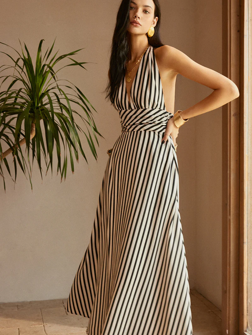 Lumière Horizon Striped Dress